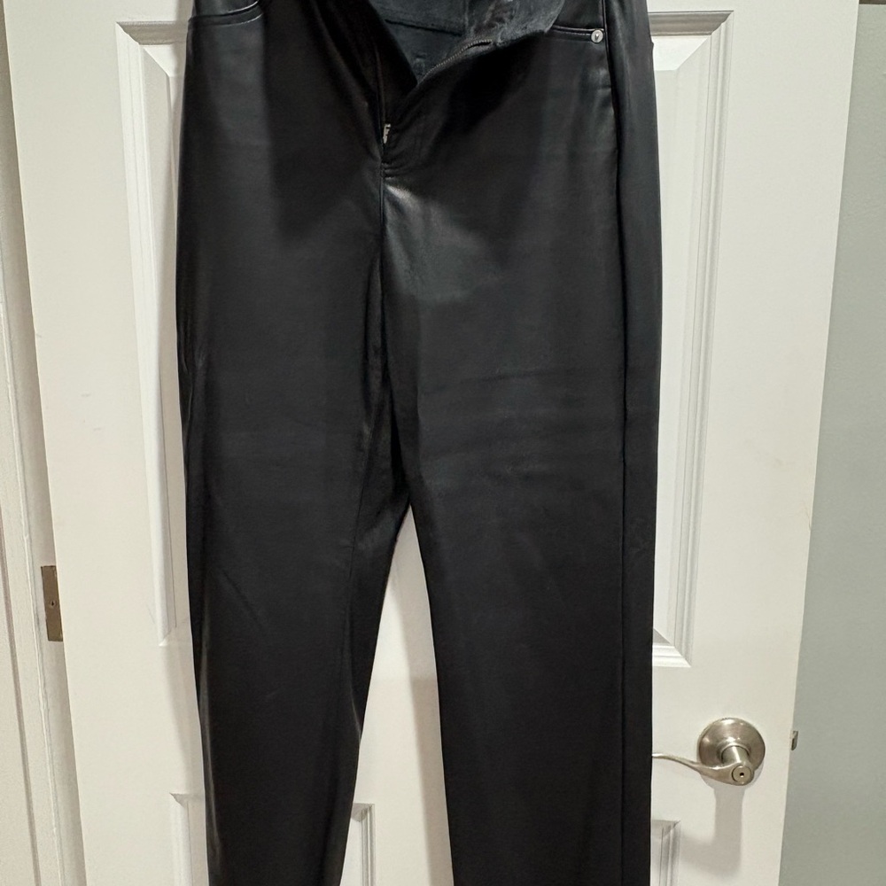 Express Black Fleece-Lined Pants with Branded Waist